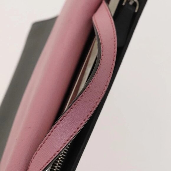 FENDI Hand Bag Leather 2way Gray Silver Auth - Picture 7 of 16